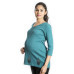 Zeme Organics Maternity Printed Top - Green